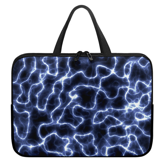 Lightning Chain Print Laptop Sleeve With Handle
