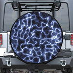 Lightning Chain Print Leather Spare Tire Cover