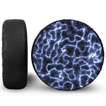 Lightning Chain Print Leather Spare Tire Cover
