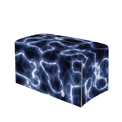 Lightning Chain Print Leather Tissue Box Cover