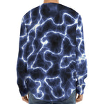 Lightning Chain Print Long Sleeve Baseball Jersey