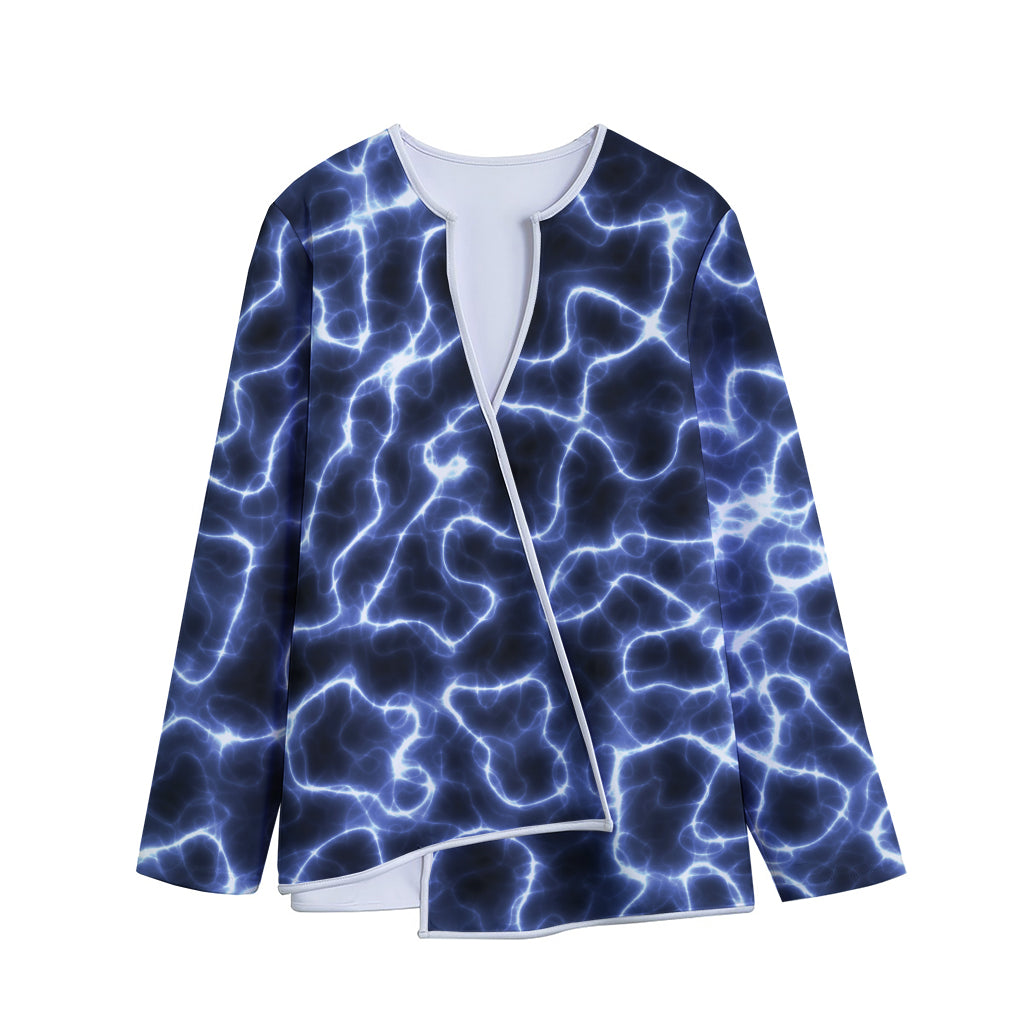 Lightning Chain Print Long Sleeve Short Coat