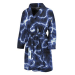 Lightning Chain Print Men's Bathrobe