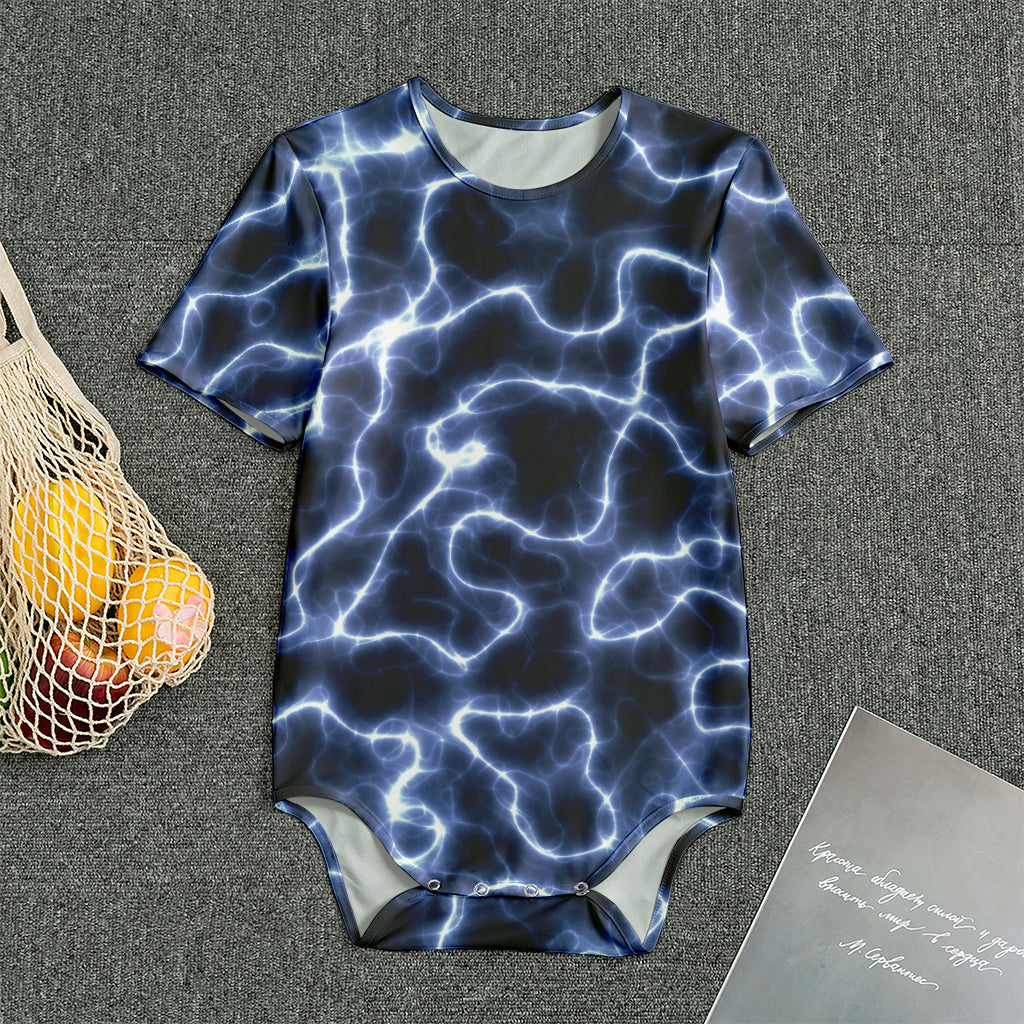 Lightning Chain Print Men's Bodysuit