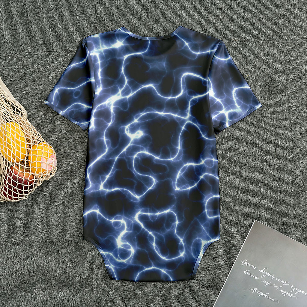Lightning Chain Print Men's Bodysuit