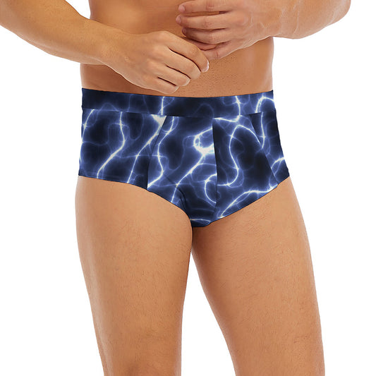 Lightning Chain Print Men's Briefs