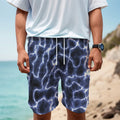 Lightning Chain Print Men's Cargo Shorts