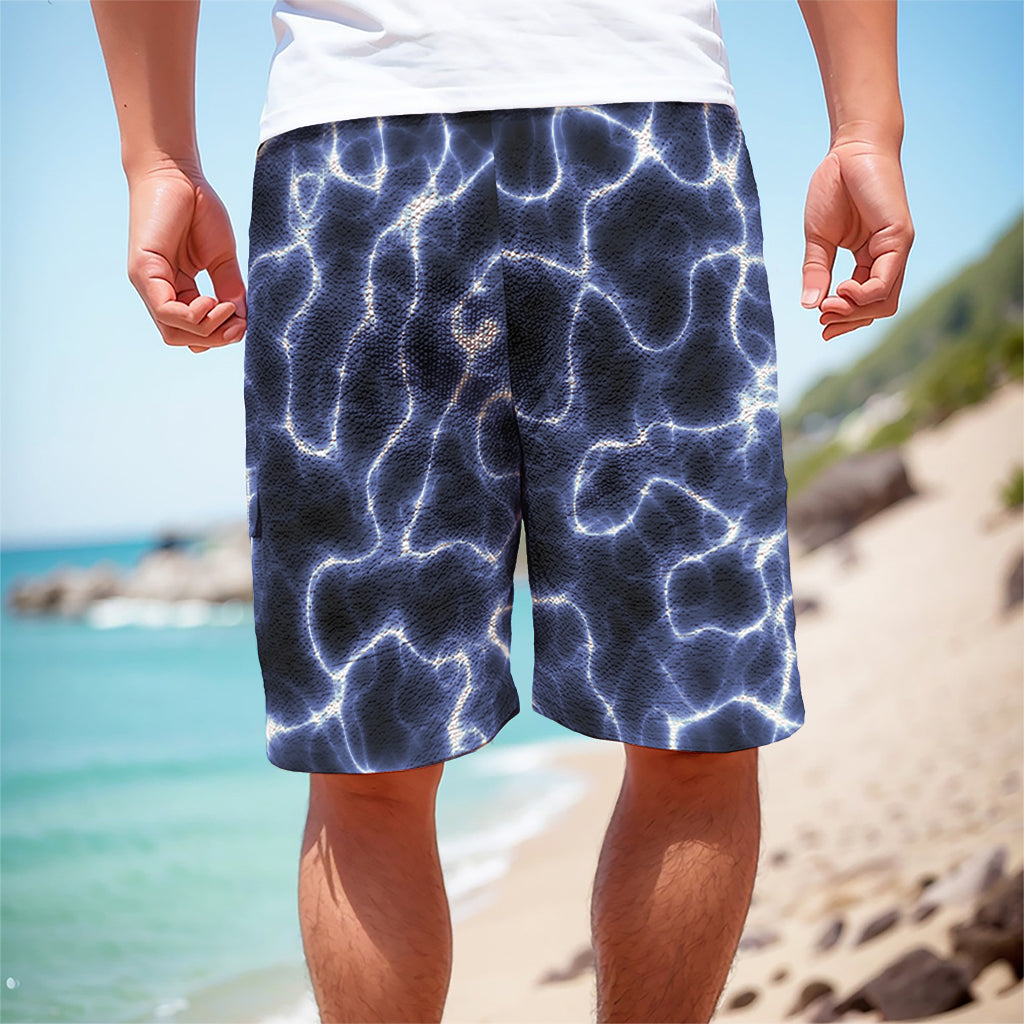 Lightning Chain Print Men's Cargo Shorts