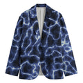 Lightning Chain Print Men's Cotton Blazer