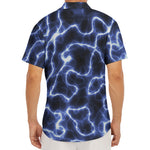 Lightning Chain Print Men's Deep V-Neck Shirt