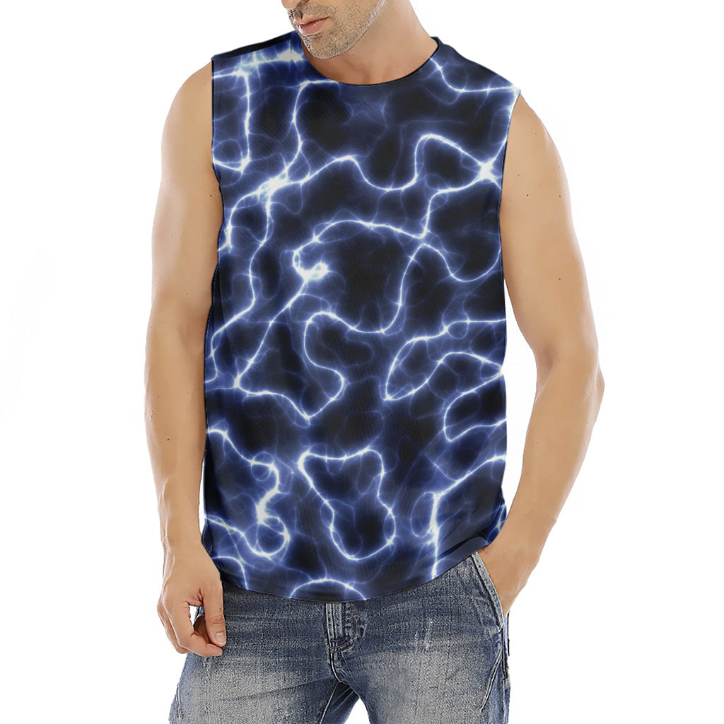 Lightning Chain Print Men's Fitness Tank Top