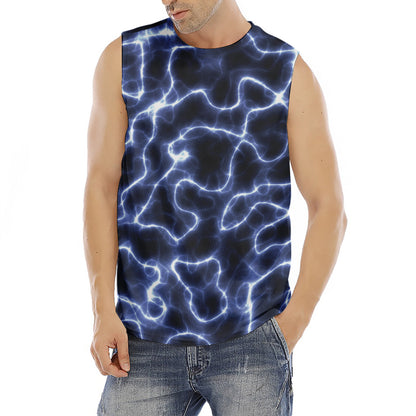 Lightning Chain Print Men's Fitness Tank Top