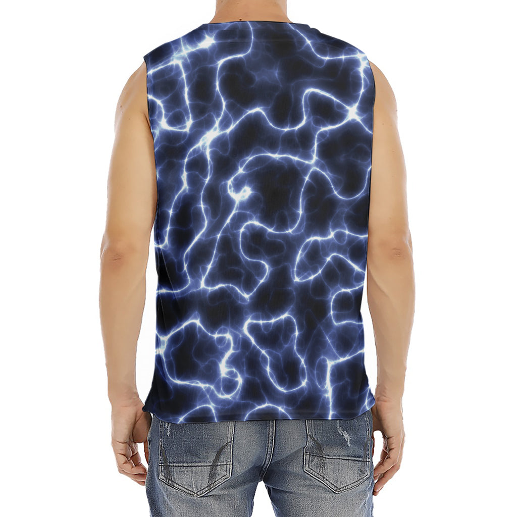 Lightning Chain Print Men's Fitness Tank Top