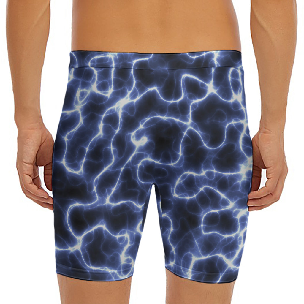 Lightning Chain Print Men's Long Boxer Briefs