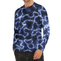 Lightning Chain Print Men's Long Sleeve Rash Guard