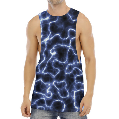 Lightning Chain Print Men's Muscle Tank Top
