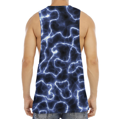 Lightning Chain Print Men's Muscle Tank Top