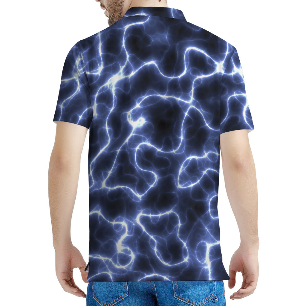 Lightning Chain Print Men's Polo Shirt
