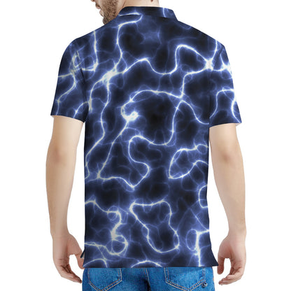 Lightning Chain Print Men's Polo Shirt