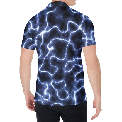 Lightning Chain Print Men's Shirt