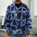 Lightning Chain Print Men's Shirt Jacket