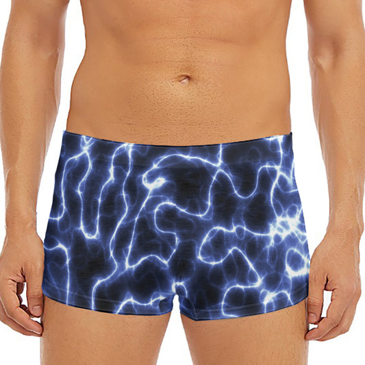 Lightning Chain Print Men's Short Boxer Briefs
