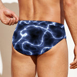 Lightning Chain Print Men's Swim Briefs