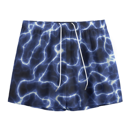 Lightning Chain Print Mesh Shorts