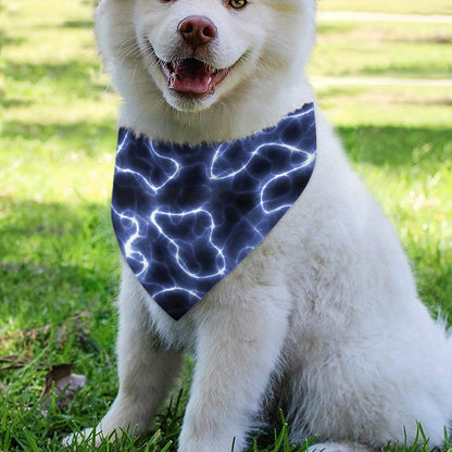 Lightning Chain Print Over The Collar Dog Bandana