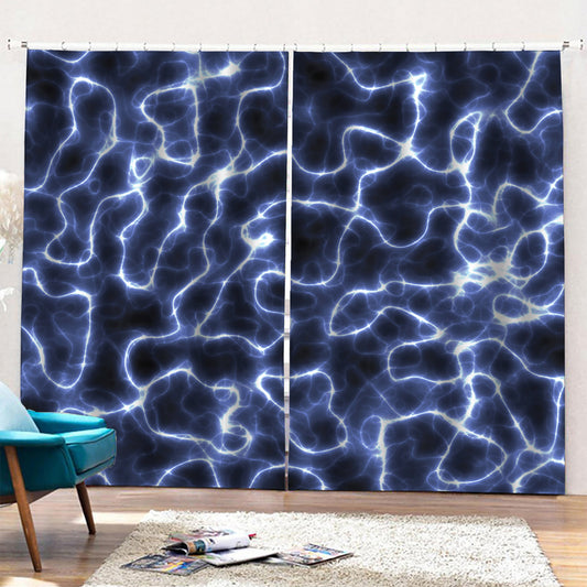 Lightning Chain Print Pencil Pleat Curtains
