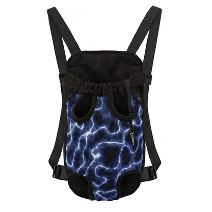 Lightning Chain Print Pet Carrier Backpack