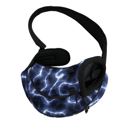 Lightning Chain Print Pet Sling Carrier