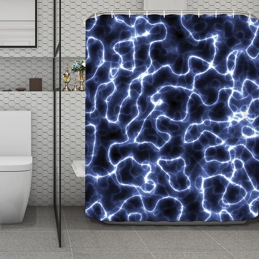 Lightning Chain Print Polyester Shower Curtain