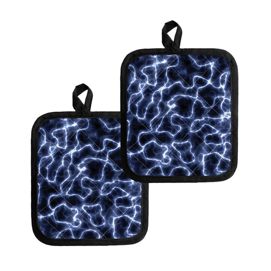 Lightning Chain Print Pot Holders