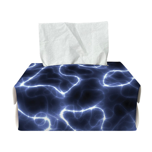 Lightning Chain Print Rectangle Tissue Box Cover