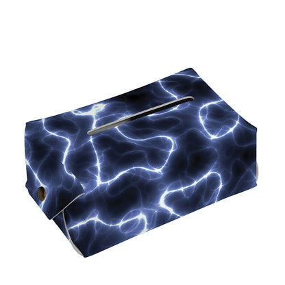 Lightning Chain Print Rectangle Tissue Box Cover