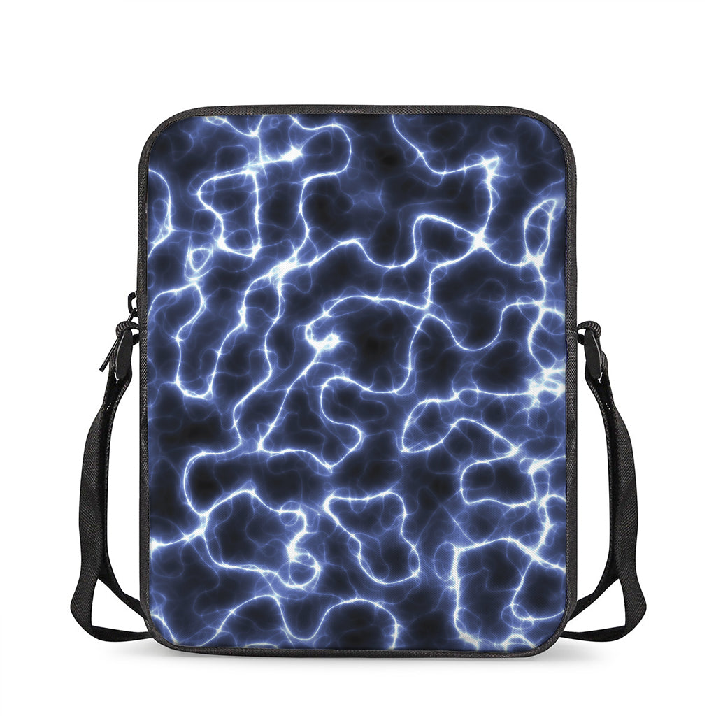 Lightning Chain Print Rectangular Crossbody Bag
