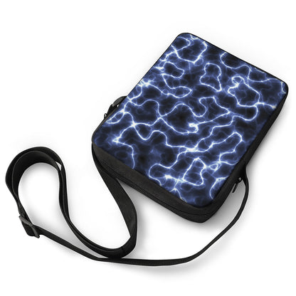 Lightning Chain Print Rectangular Crossbody Bag