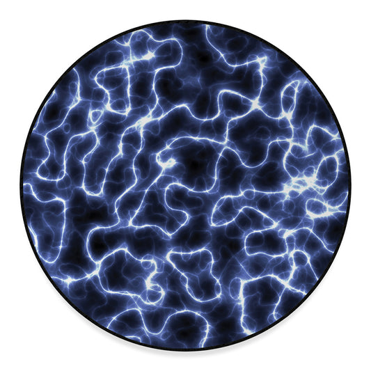 Lightning Chain Print Round Floor Mat
