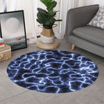 Lightning Chain Print Round Rug