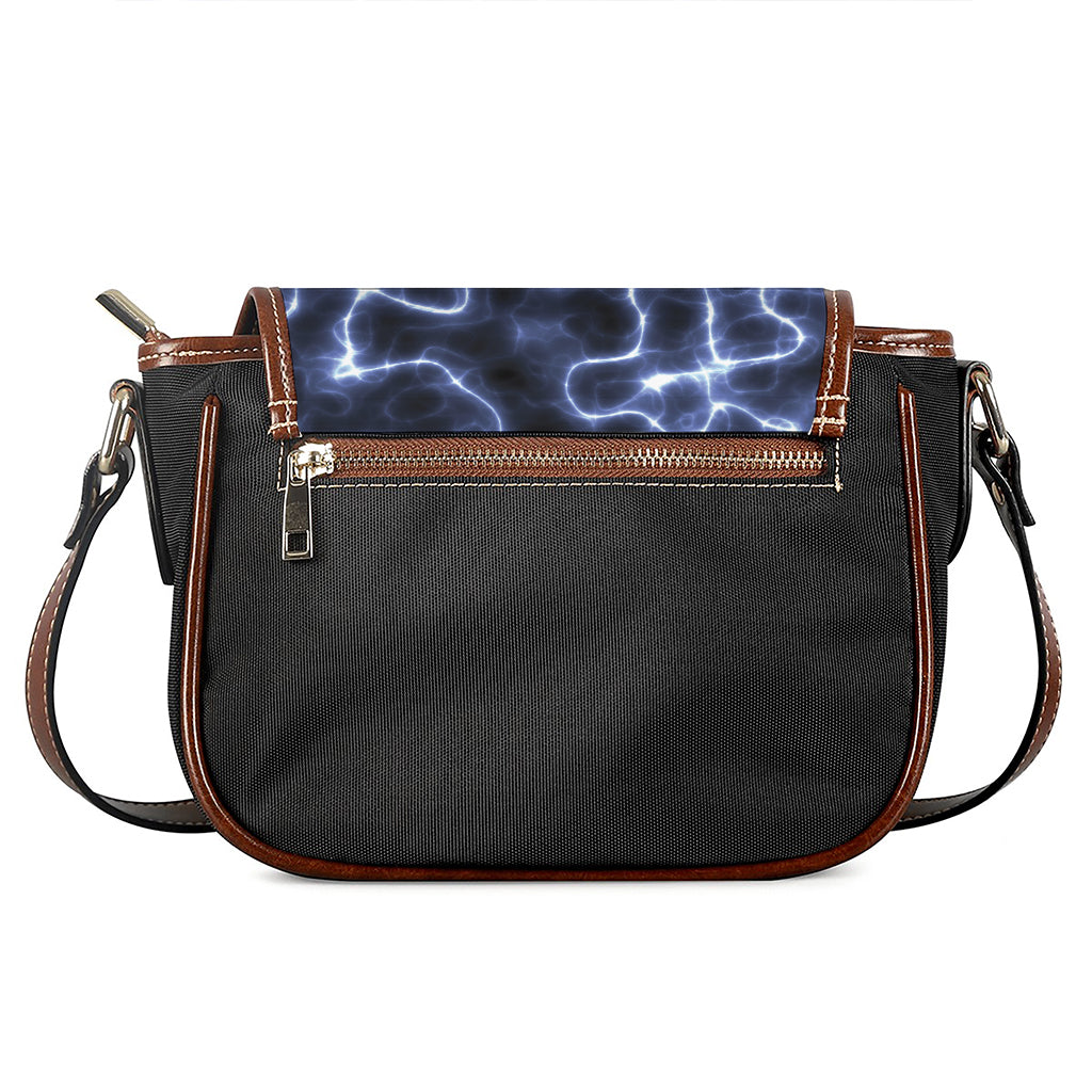 Lightning Chain Print Saddle Bag