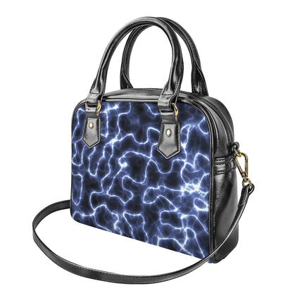 Lightning Chain Print Shoulder Handbag