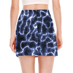 Lightning Chain Print Side Slit Mini Skirt