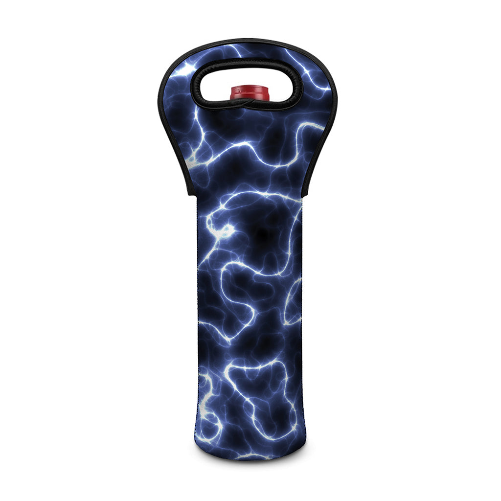 Lightning Chain Print Single Neoprene Wine Tote