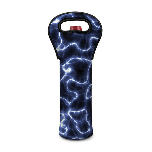 Lightning Chain Print Single Neoprene Wine Tote