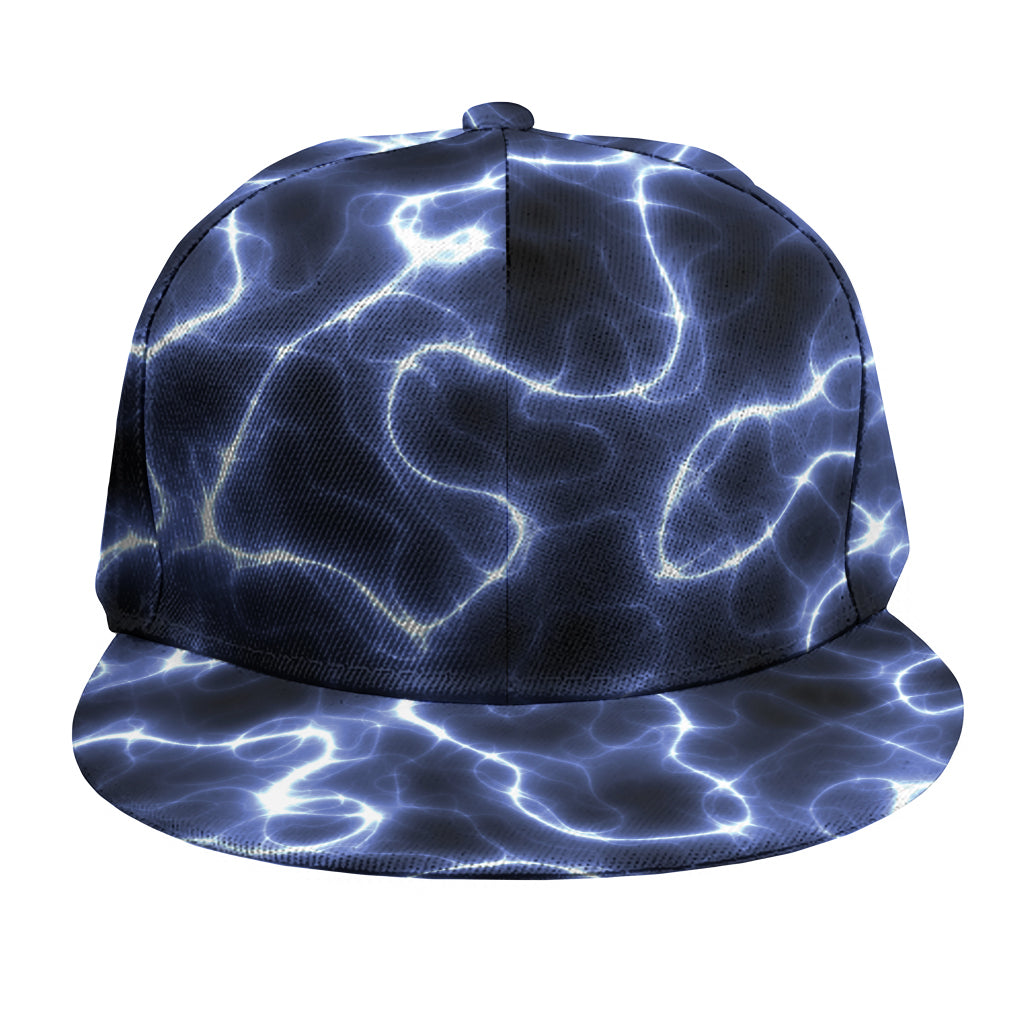 Lightning Chain Print Snapback Cap