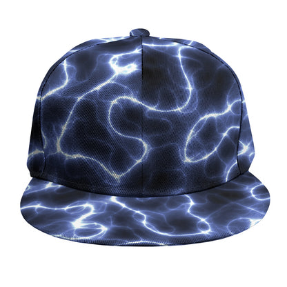 Lightning Chain Print Snapback Cap
