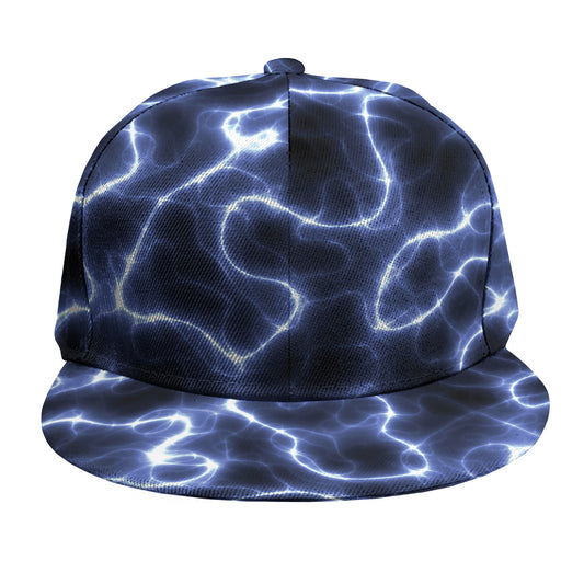 Lightning Chain Print Snapback Cap