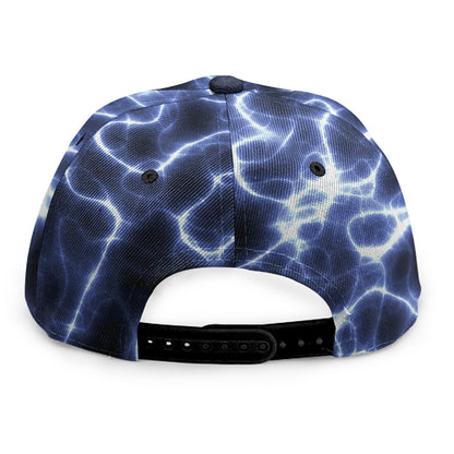 Lightning Chain Print Snapback Cap