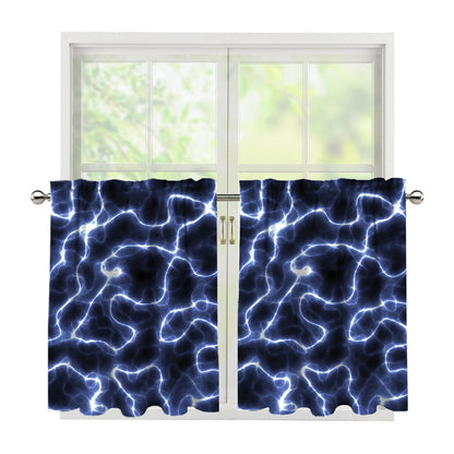 Lightning Chain Print Tier Curtains